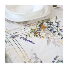 Nappe de Table "Éclats de Lavande – Collection ÉLÉGANCE MODERNE ✨ - Nappe de Table Dwirty Maroc