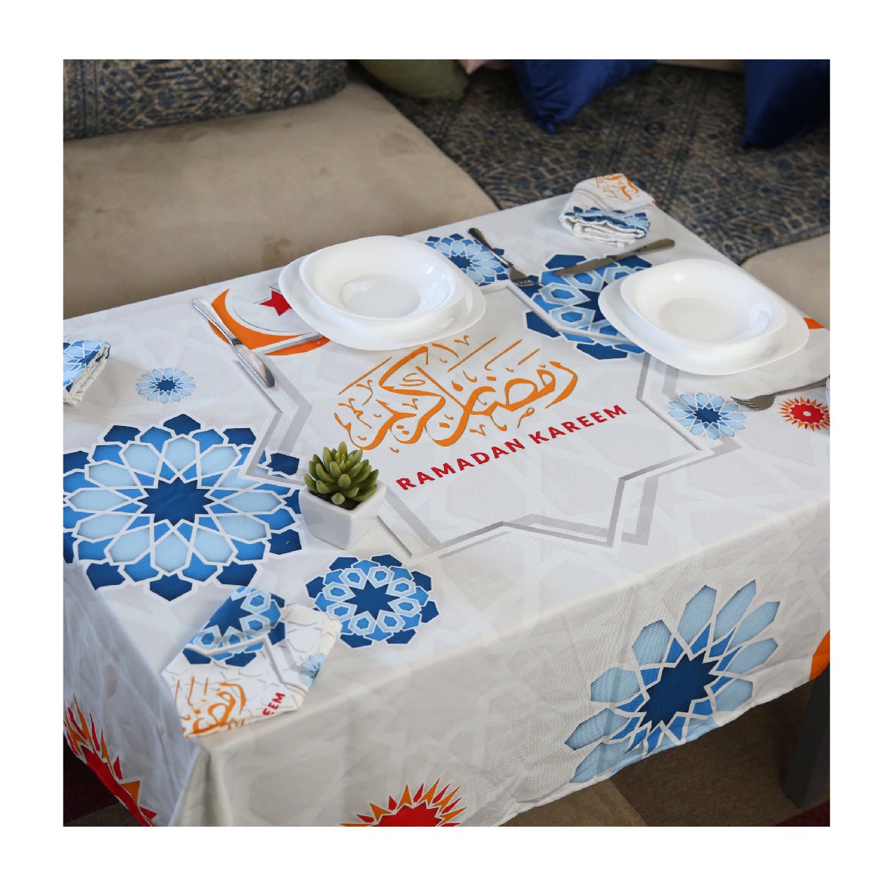 Nappe de table "Éclats d'Orient" - Spécial Ramadan 🌙 - Nappe de Table Dwirty Maroc
