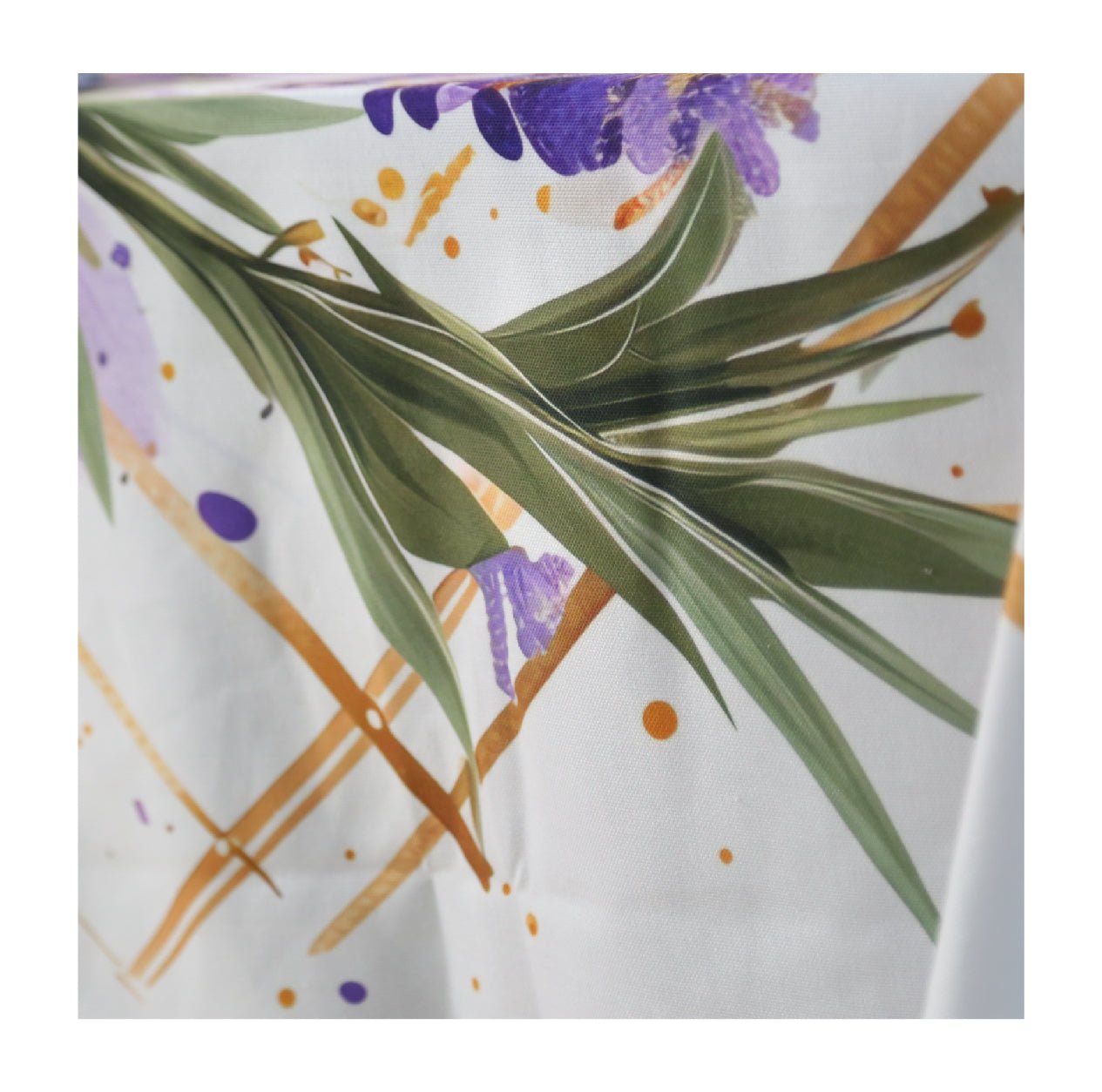Nappe de Table Feuilles de Grâce – Collection ÉLÉGANCE MODERNE ✨ - Nappe de Table Dwirty Maroc
