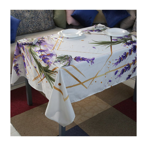Nappe de Table Feuilles de Grâce – Collection ÉLÉGANCE MODERNE ✨ - Nappe de Table Dwirty Maroc