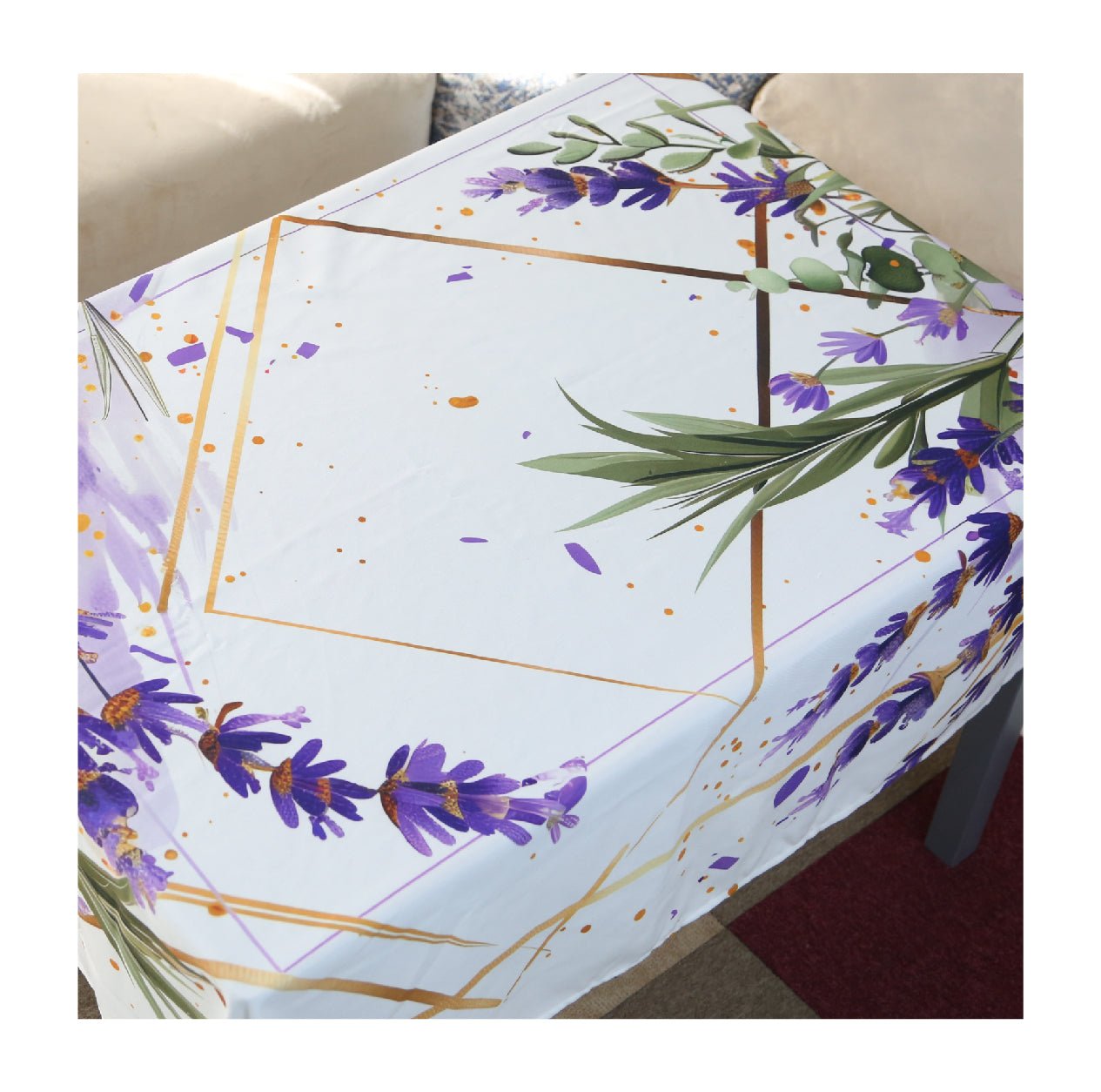 Nappe de Table Feuilles de Grâce – Collection ÉLÉGANCE MODERNE ✨ - Nappe de Table Dwirty Maroc