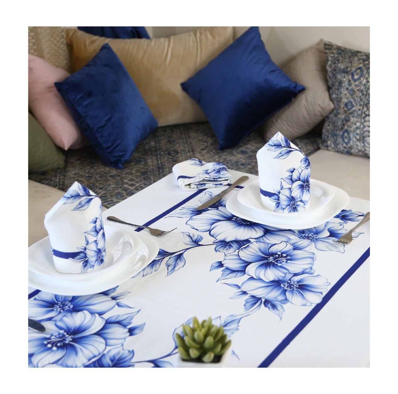 Nappe de Table Nuit Perlé – Collection ÉLÉGANCE MODERNE ✨ - Nappe de Table Dwirty Maroc