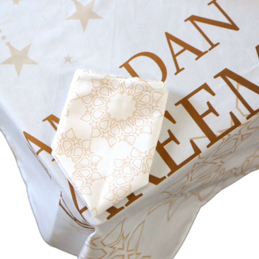 Nappe Élégante pour une Table Festive 🌙 "Éclat du Ramadan" - 🌙 - Nappe de Table Dwirty Maroc