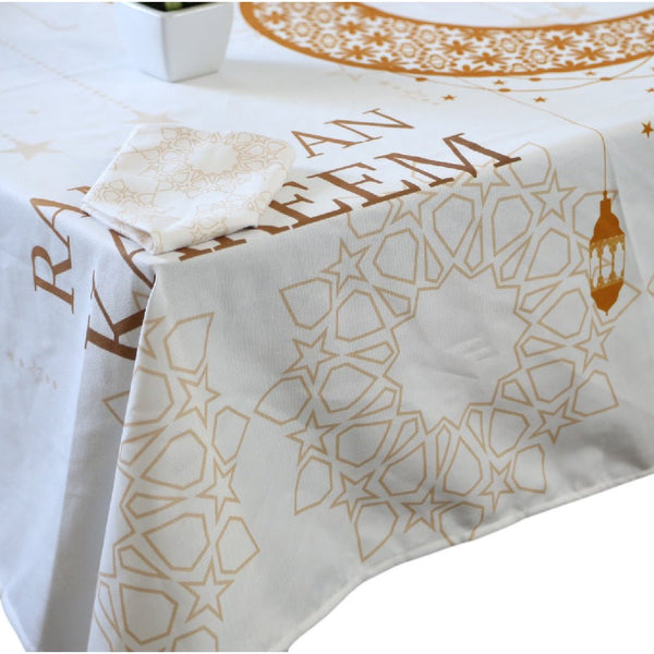 Nappe Élégante pour une Table Festive 🌙 "Éclat du Ramadan" - 🌙 - Nappe de Table Dwirty Maroc