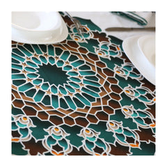 Nappe Élégante pour une Table Festive 🌿 "Harmonie arabesque" - Nappe de Table Dwirty Maroc