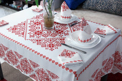 Nappe "Taj Fès" de la Collection "Touches de Fès Luxueuses" // BF2024 - Nappe de Table Dwirty Maroc