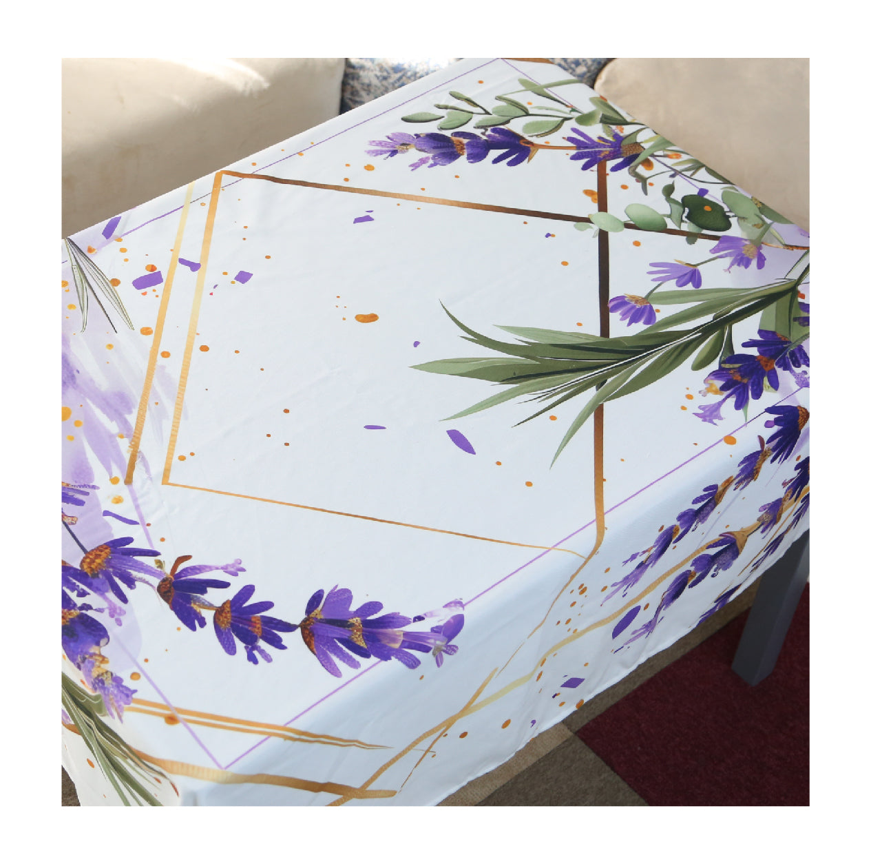 Nappe de Table Feuilles de Grâce – Collection ÉLÉGANCE MODERNE ✨
