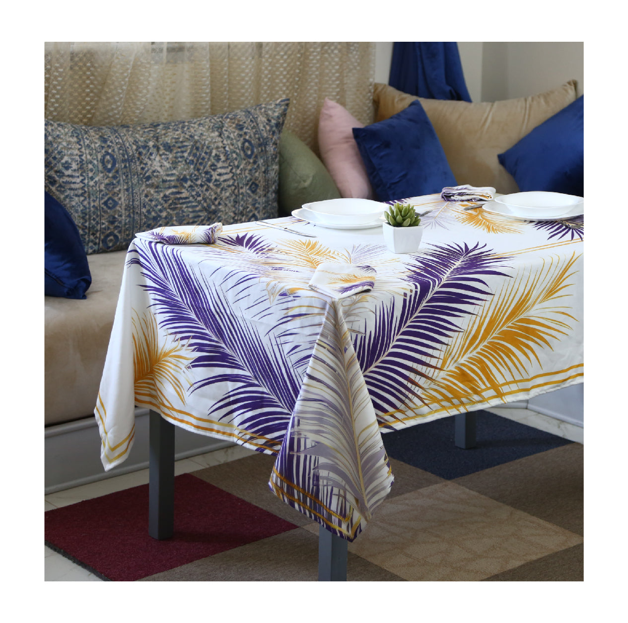Nappe de Table "Éclat Tropical" – Collection ÉLÉGANCE MODERNE