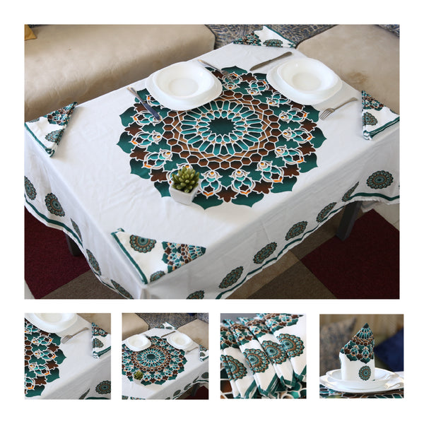 🌿 "Harmonie arabesque" - Nappe Élégante pour une Table Festive 🌿