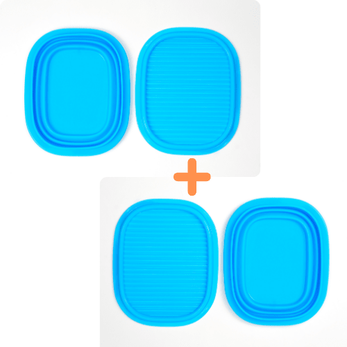 Pack 2 Boites de repas alimentaire pliable = 3 Couvercles alimentaire Offertes - Silicone - boite de repas Dwirty Maroc