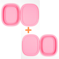 Pack 2 Boites de repas alimentaire pliable = 3 Couvercles alimentaire Offertes - Silicone - boite de repas Dwirty Maroc