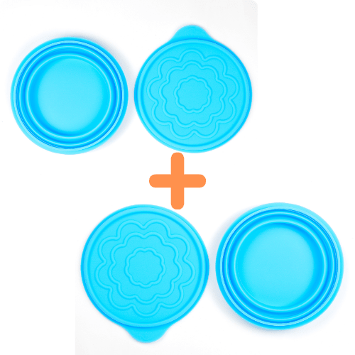 Pack 2 Boites de repas alimentaire pliable = 3 Couvercles alimentaire Offertes - Silicone - boite de repas Dwirty Maroc