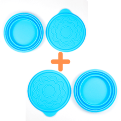 Pack 2 Boites de repas alimentaire pliable = 3 Couvercles alimentaire Offertes - Silicone - boite de repas Dwirty Maroc