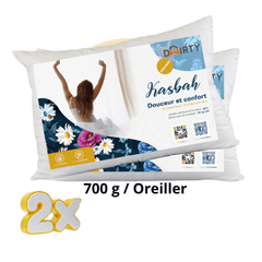 Pack 2 Oreiller Ferme KASBAH - 700 g - oreiller Dwirty Maroc