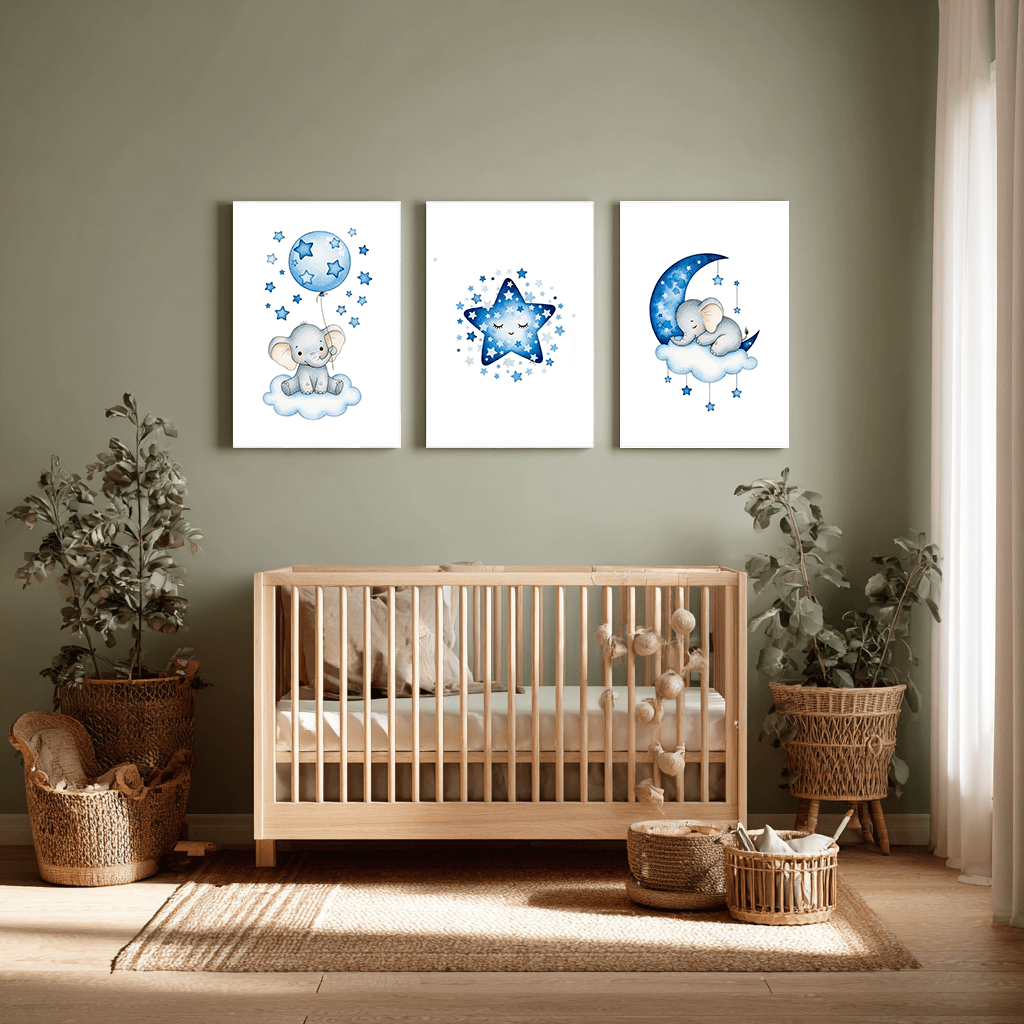 Pack 3 Tableaux "Nuit Étoilée" – Collection Build Your Dreams - tableau Décoratif Dwirty Maroc