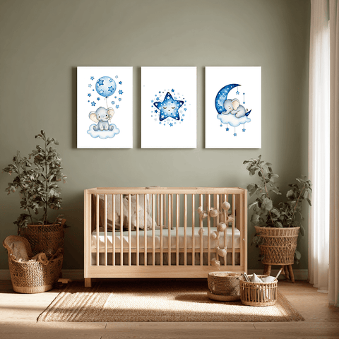 Pack 3 Tableaux "Nuit Étoilée" – Collection Build Your Dreams - tableau Décoratif Dwirty Maroc