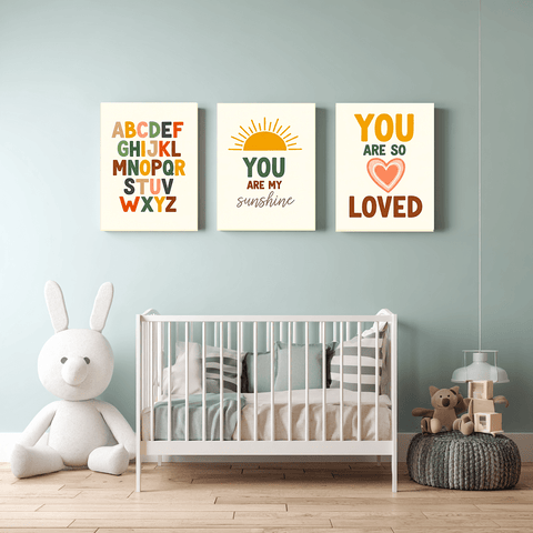 Pack 3 Tableaux "You Are Loved" – Collection Build Your Dreams - tableau Décoratif Dwirty Maroc