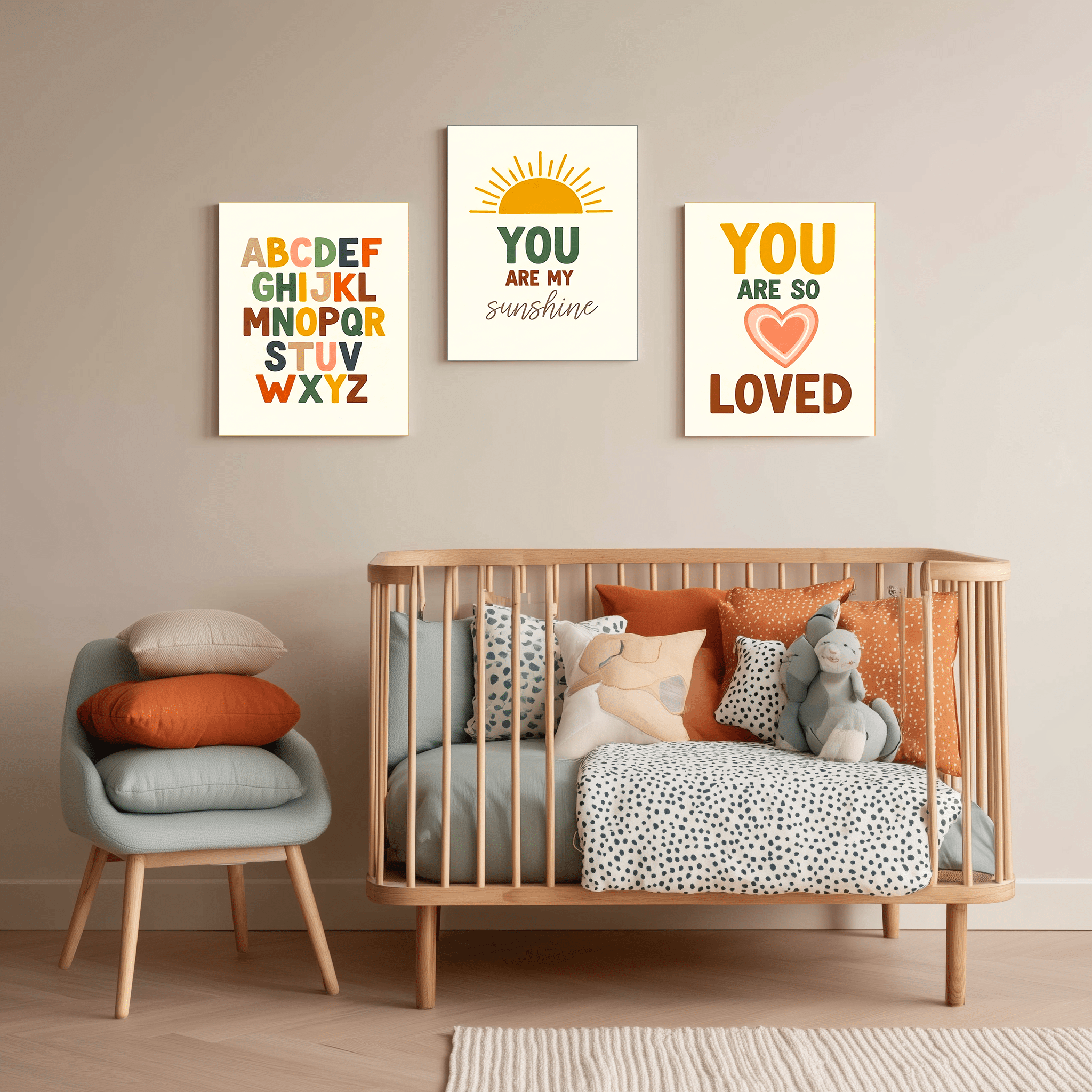 Pack 3 Tableaux "You Are Loved" – Collection Build Your Dreams - tableau Décoratif Dwirty Maroc