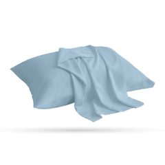 Pack Couette Kasbah Bleu Glacier Microfibre + Taie & 1 Oreiller Kasbah GRATUIT // Anti - Allergique & Chaude C°++ - Couette & Housse de Couette Dwirty Maroc