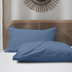Pack Couette Kasbah Bleu pétrole Microfibre + Taie & 1 Oreiller Kasbah GRATUIT // Anti - Allergique & Chaude C°++ - Couette & Housse de Couette Dwirty Maroc