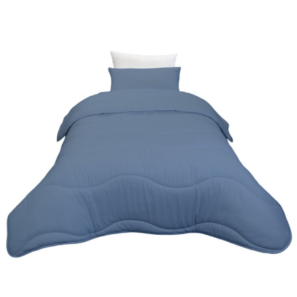Pack Couette Kasbah Bleu pétrole Microfibre + Taie & 1 Oreiller Kasbah GRATUIT // Anti - Allergique & Chaude C°++ - Couette & Housse de Couette Dwirty Maroc