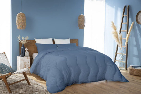 Pack Couette Kasbah Bleu pétrole Microfibre + Taie & 1 Oreiller Kasbah GRATUIT // Anti - Allergique & Chaude C°++ - Couette & Housse de Couette Dwirty Maroc