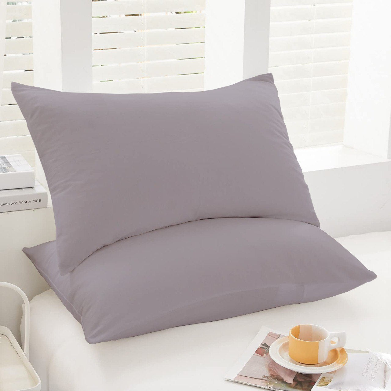 Pack Couette Kasbah Gris Moyen Microfibre + Taie & 1 Oreiller Kasbah GRATUIT // Anti - Allergique & Chaude C°++ - Couette & Housse de Couette Dwirty Maroc