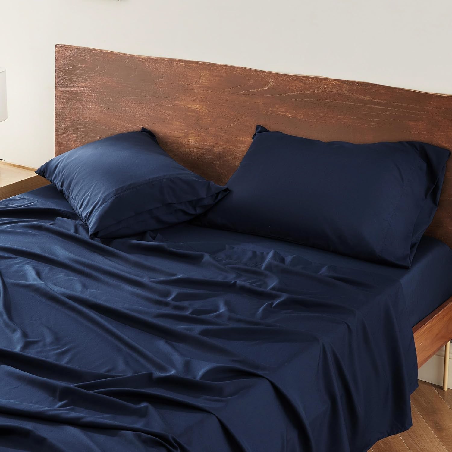 Pack Draps Bleu nuit (Drap Housse + Drap Plat + Taie Oreiller) - parure de draps Dwirty Maroc