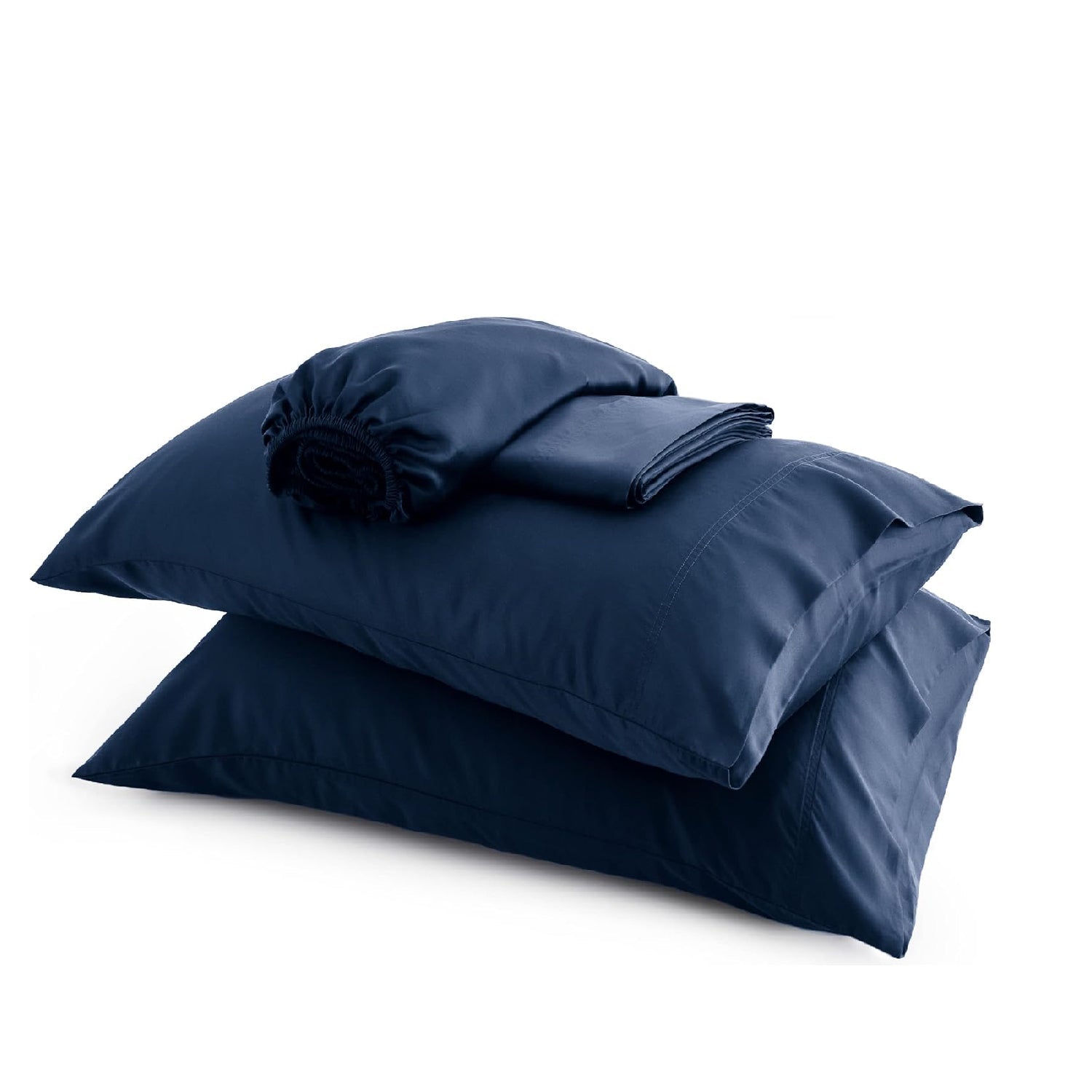 Pack Draps Bleu nuit (Drap Housse + Drap Plat + Taie Oreiller) - parure de draps Dwirty Maroc
