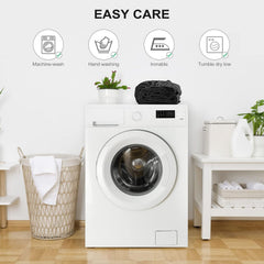 Pack Draps Noir Élégance (Drap Housse + Drap Plat + Taie Oreiller) - Doux & Antiallergique - parure de draps Dwirty Maroc