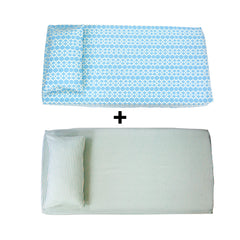 Set Draps Housse Bébé Imprimé "Harmonie Géométrique" (2 Draps housse 60x120 cm) + (2 TO 30x50cm)