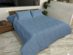 Pack Couette KASBAH  Uni Bleu Jean Acheté = Oreiller Kasbah Offert