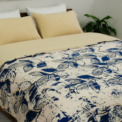 Housse de Couette Double Face 'Dune Nocturne'  -Doux & Antiallergique - + Taie d'oreiller Offert
