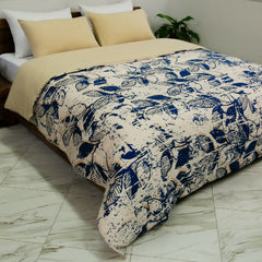 Housse de Couette Double Face 'Dune Nocturne'  -Doux & Antiallergique - + Taie d'oreiller Offert