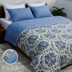 Housse de Couette Double Face 'Uranus'  -Doux & Antiallergique - + Taie d'oreiller Offert