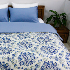Housse de Couette Double Face 'Uranus'  -Doux & Antiallergique - + Taie d'oreiller Offert