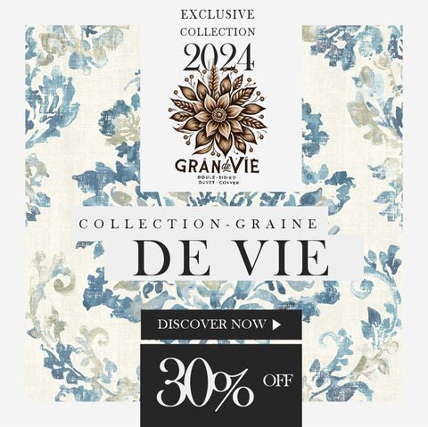 Housse de Couette Double Face 'Uranus'  -Doux & Antiallergique - + Taie d'oreiller Offert