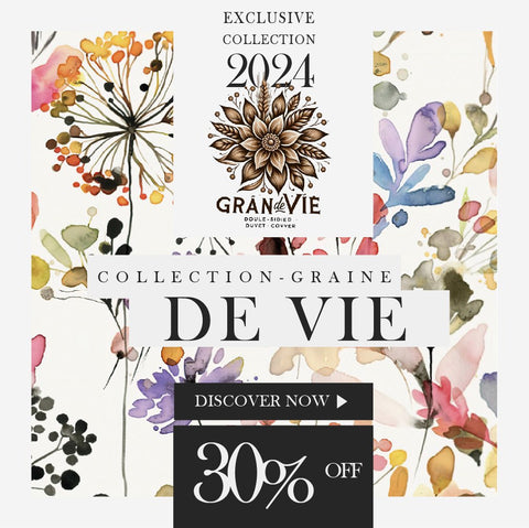 Housse de Couette Double Face 'Jardin Secret' + Taie d'oreiller Offert - Doux & Antiallergique