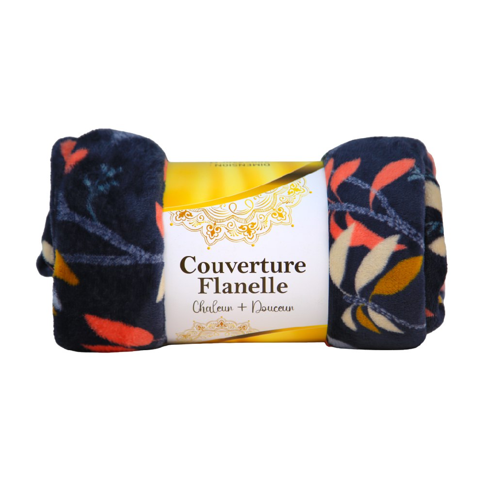 🌟Couverture Imprimée en Flanelle Salma  -Doux & Antiallergique (C°++☀️) 🌟