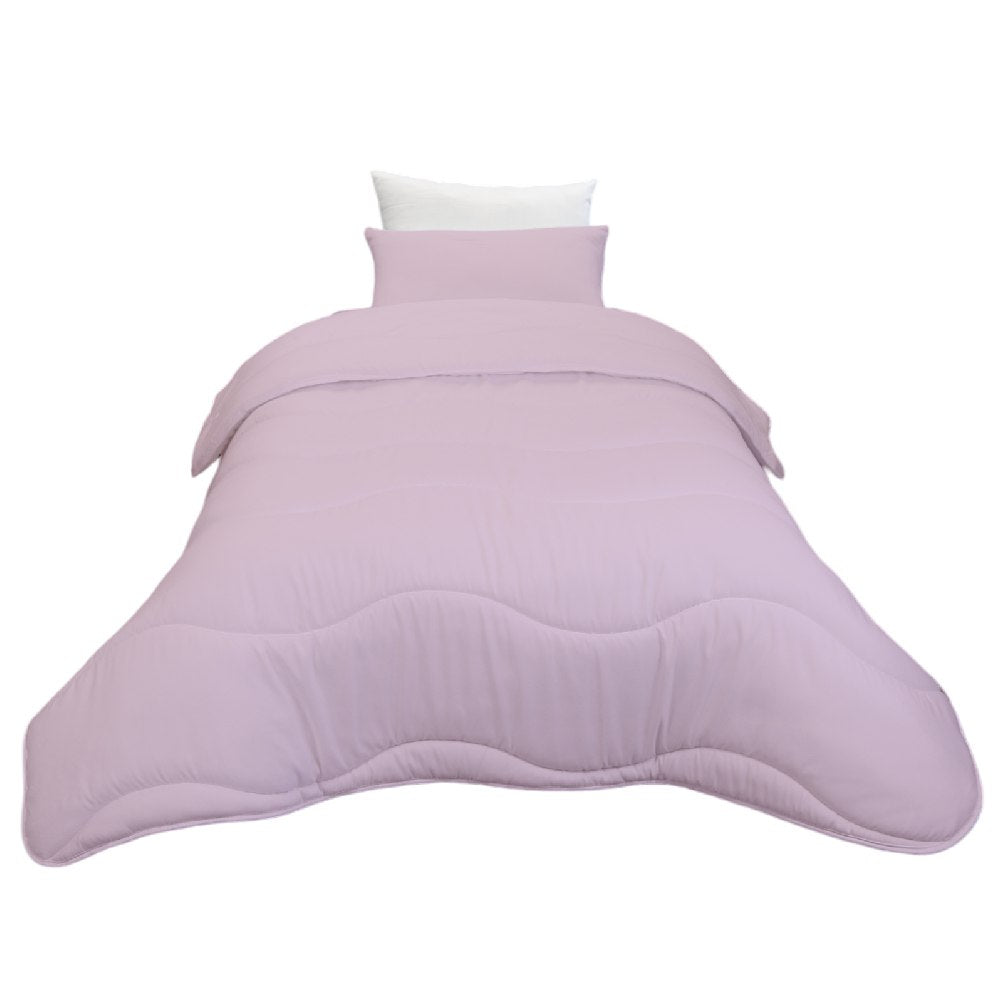 Couette Uni Kasbah Microfibre Rose + Taie d'Oreiller Offertes // Chaude C°++ &  Antiallérgique