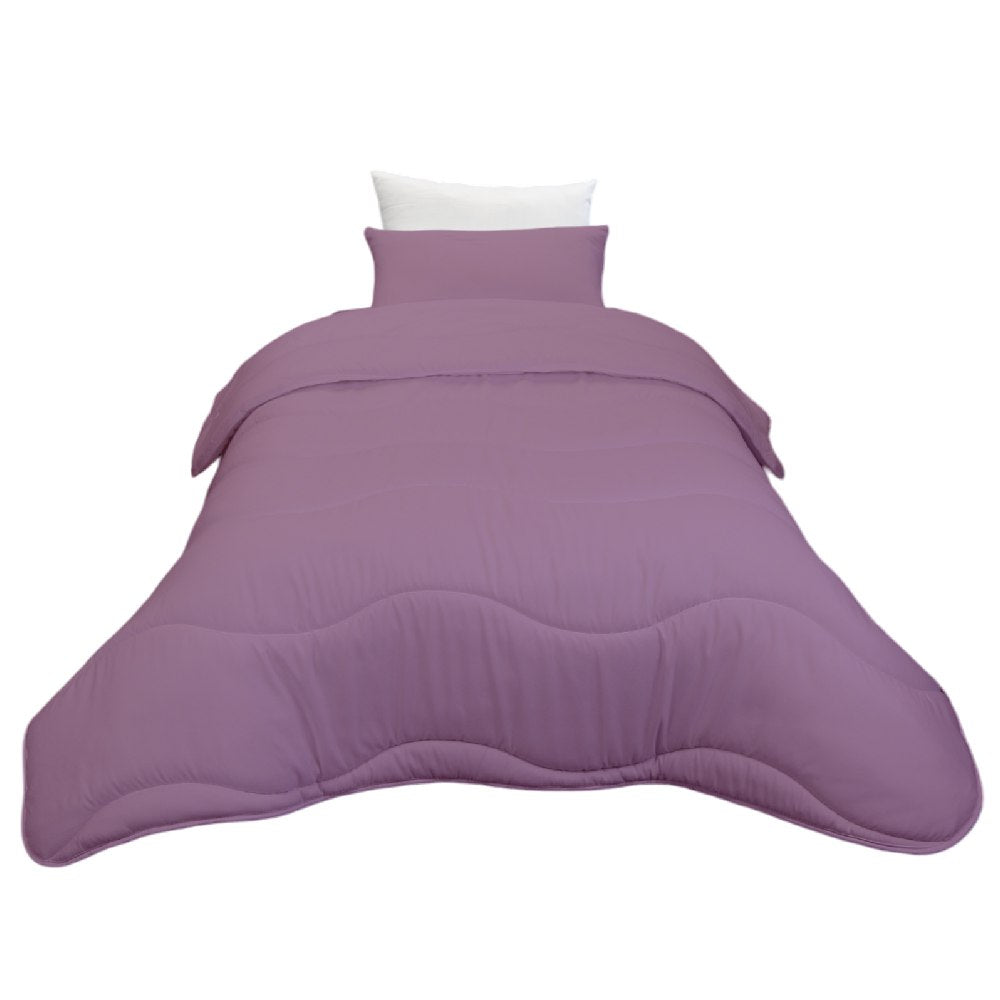 Couette Uni Kasbah Microfibre Violet + Taie d'Oreiller  Offerte  // Chaude C°++ & Antiallérgique