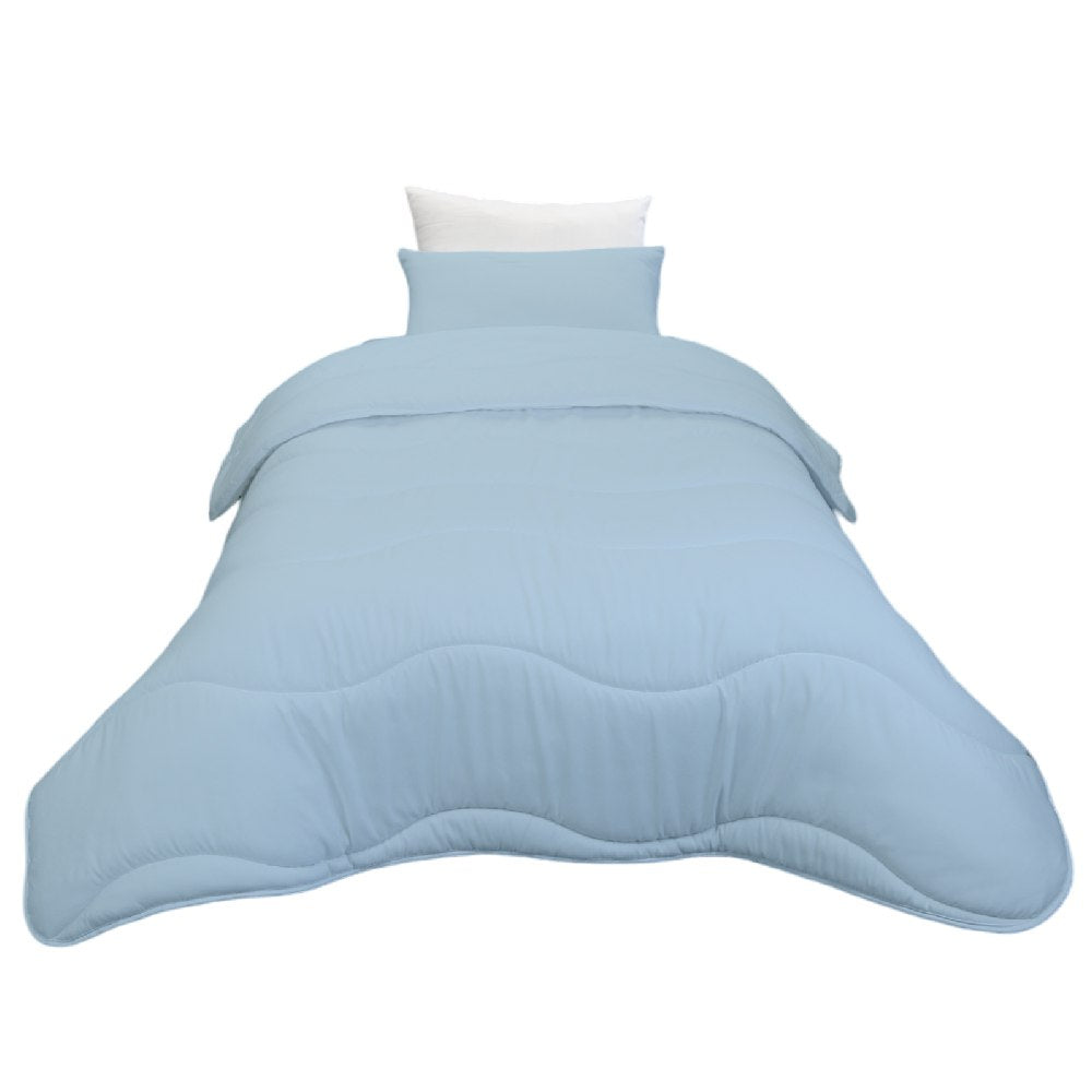 Couette Uni Kasbah Microfibre Bleu Ciel+ Taie d'Oreiller Offerte  // Chaude C°++ & Antiallérgique
