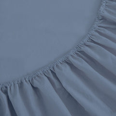 Set de Drap Bleu (Drap Housse + TO 50x70 cm) - Doux & Antiallergique - drap housse Dwirty Maroc