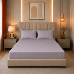 Set de drap Gris (Drap housse + 2 Taies d'oreiller) - Douceur Absolue - Dwirty Maroc