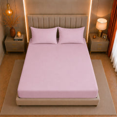 Set de Drap ROSE (Drap Housse + TO 50x70 cm) - Doux & Antiallergique - drap housse Dwirty Maroc