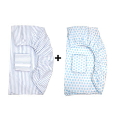 Set de Draps Bébé "Bleu Serenity." (DH + TO) – Achetez - en 1, le 2ᵉ est Gratuit | Doux & Antiallergique - set de drap Dwirty Maroc