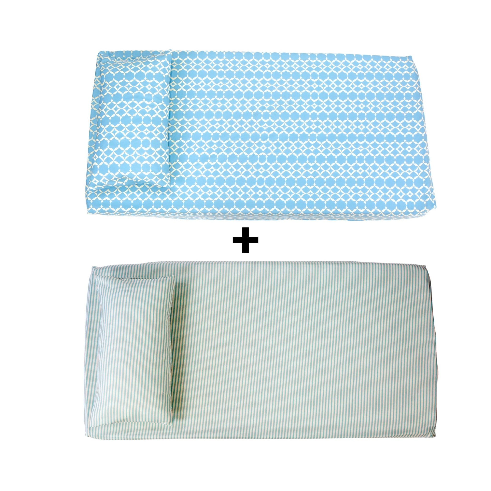 Set de Draps Bébé "Harmonie Géométrique." (DH + TO) – Achetez - en 1, le 2ᵉ est Gratuit | Doux & Antiallergique - set de drap Dwirty Maroc