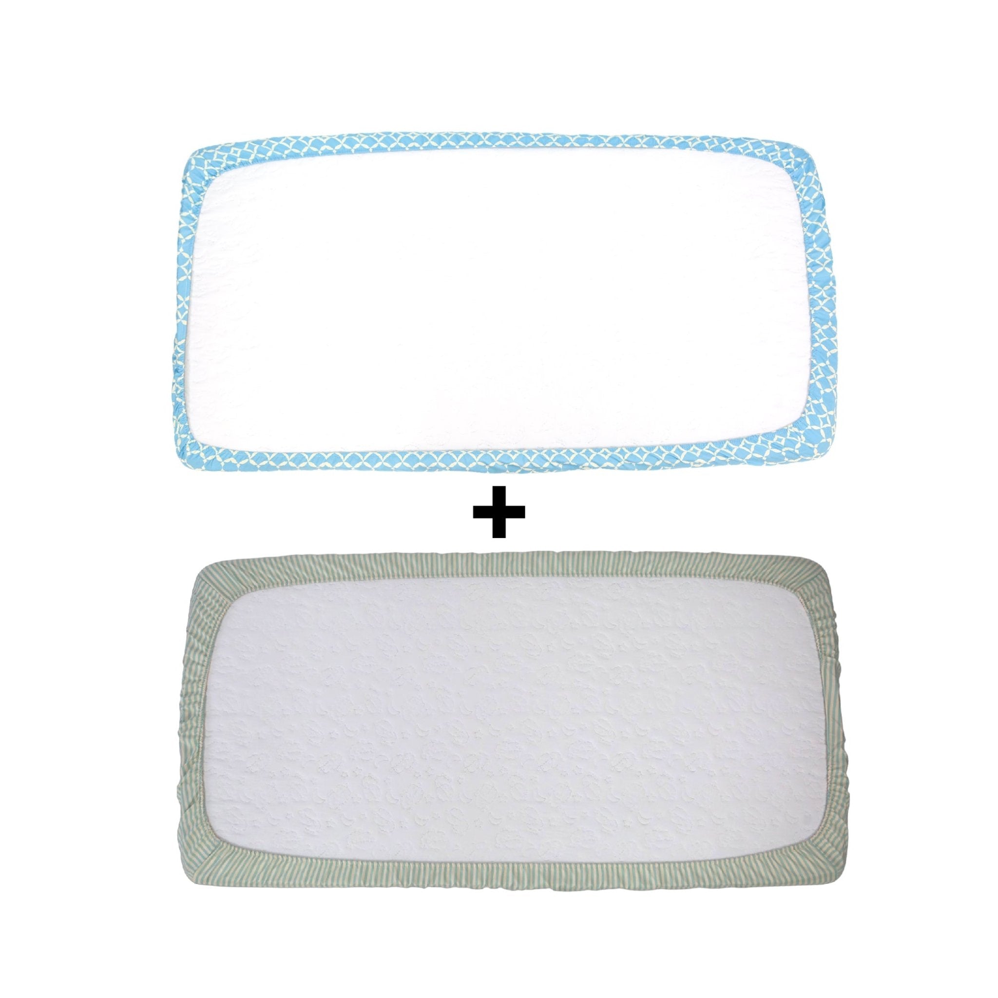 Set de Draps Bébé "Harmonie Géométrique." (DH + TO) – Achetez - en 1, le 2ᵉ est Gratuit | Doux & Antiallergique - set de drap Dwirty Maroc