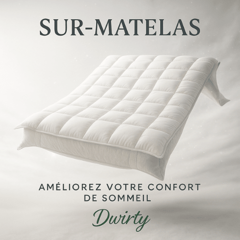 Surmatelas Microgel Dwirty : Améliorez Votre Confort de Sommeil - Doux & Antiallergique - surmatelas Dwirty Maroc