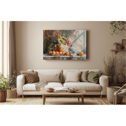 Tableau Abondance Fruitée - Collection Lumières & Ombres 🏞️ - tableau Décoratif Dwirty Maroc